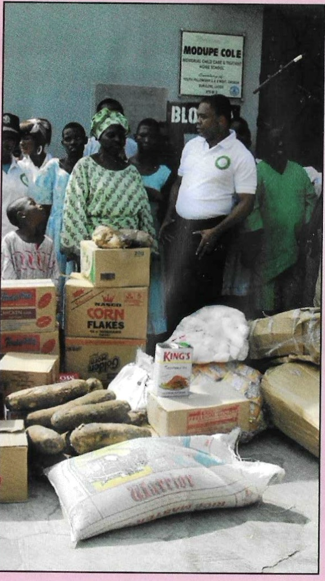 Provisions and supplies brought for the children and caregivers