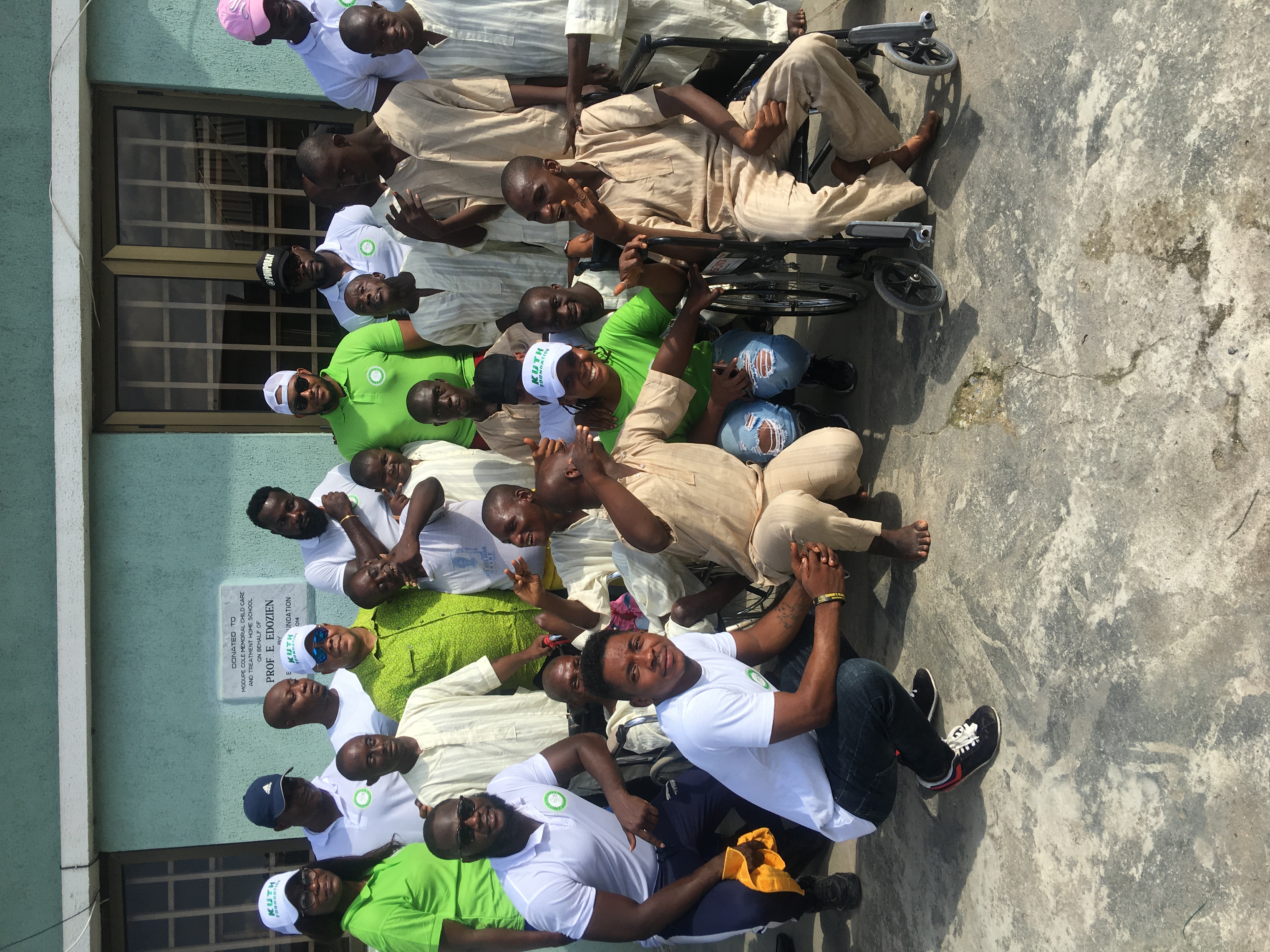 Large group photo at Modupe Cole