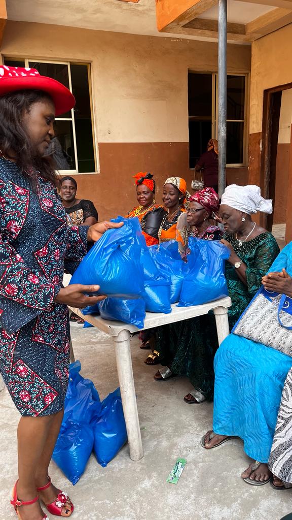 Distribution of blue care packages to widows
