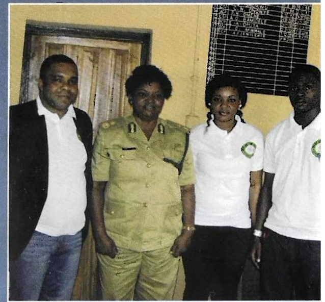 KUTH Foundation leadership and team with a Nigerian Prisons Service officer during the 2012 prison outreach