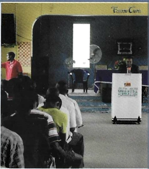 An outreach session held in the prison chapel during KUTH Foundation's 2012 prison outreach