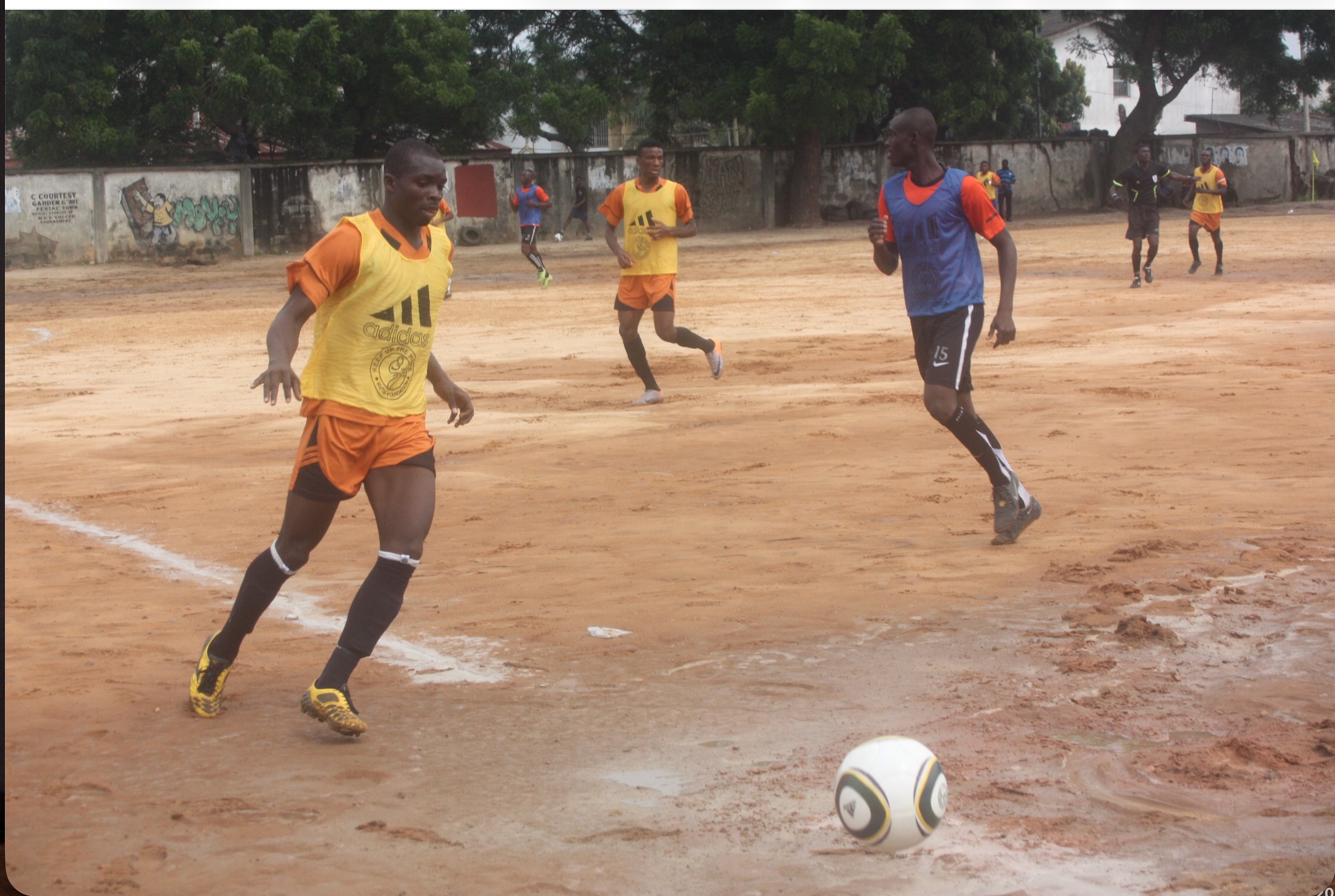 Intense dribbling action