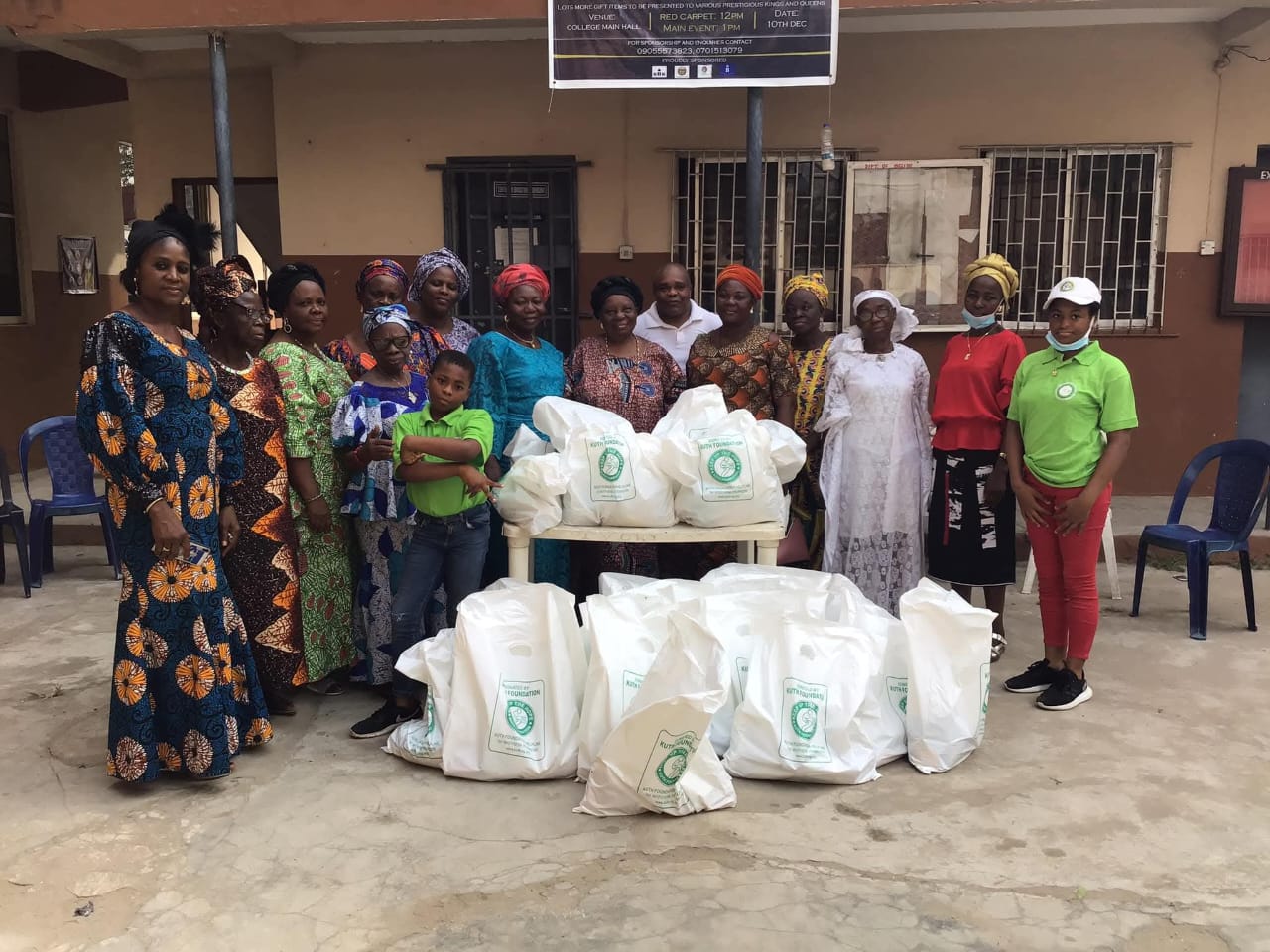 KUTH staff and beneficiaries at a community outreach