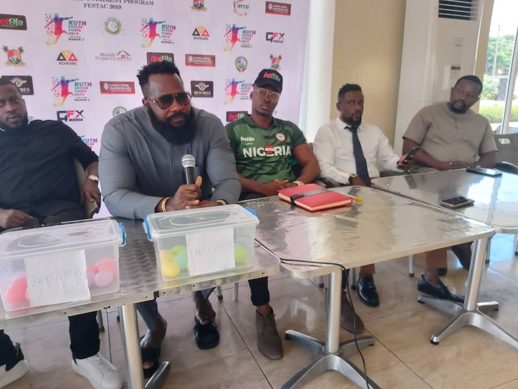 Founder Francis Chilaka addressing the press with panel members